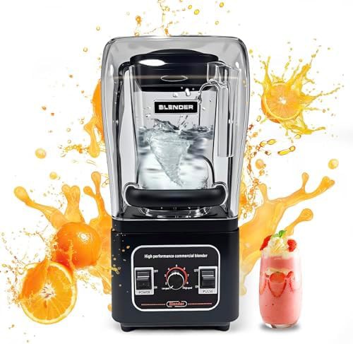 Commercial heavy duty restaurant blender with pulse