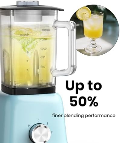 Blue professional blender with glass jar — photo 3