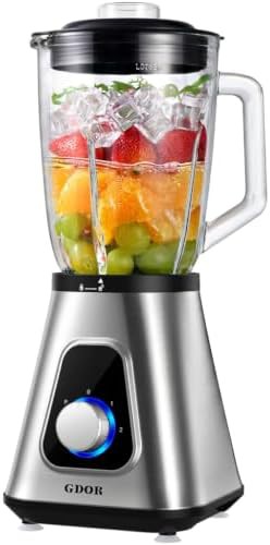 Six blade glass jar blender for smoothies