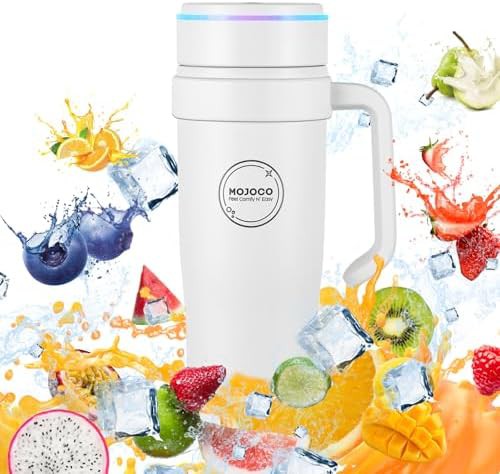 Rechargeable personal blender with insulated cup