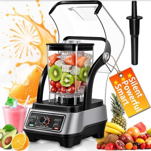 Professional stainless soundproof shield blender