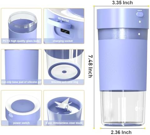 Purple mini cordless smoothie maker 10 oz — photo 4