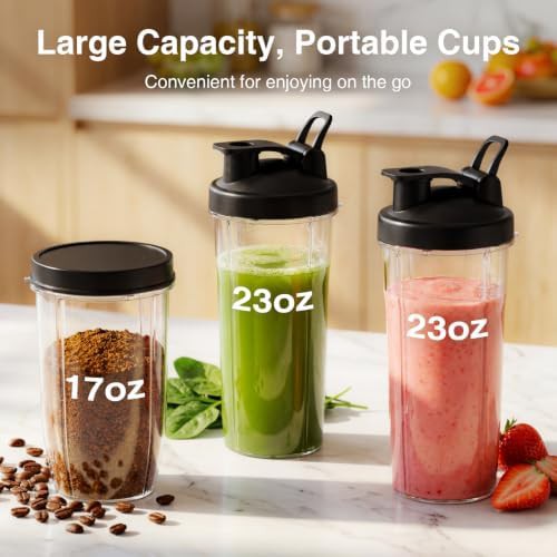 KOIOS personal kitchen blender with three cups — photo 4