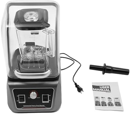 Black Commercial Blender With Soundproof Shield — photo 3