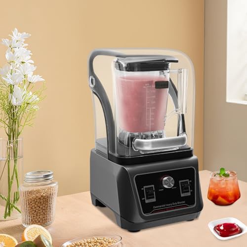 Black Commercial Blender With Soundproof Shield — photo 5