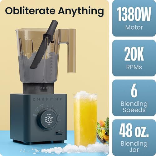 Chefman Obliterator 48 oz countertop blender with tamper — photo 3