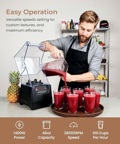 Metallic professional grade blender with quiet shield — photo 3