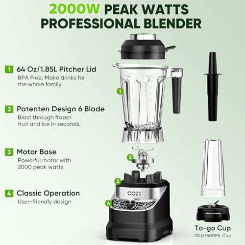 Two thousand watt blender with preset programs — photo 5