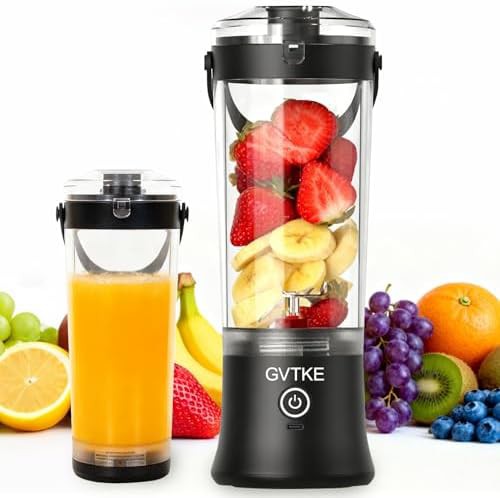 Black dual mode portable blender