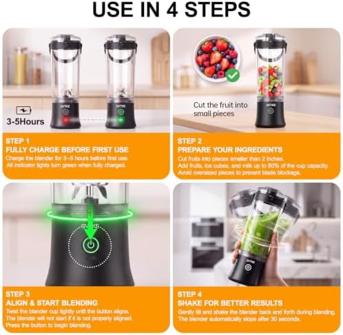 Black dual mode portable blender — photo 4