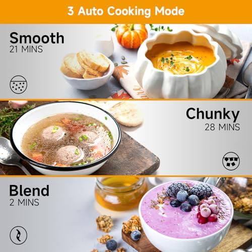 Stainless steel soup maker with chunky settings — photo 3