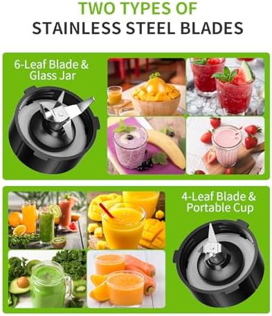 Glass blender with portable smoothie cup — photo 4