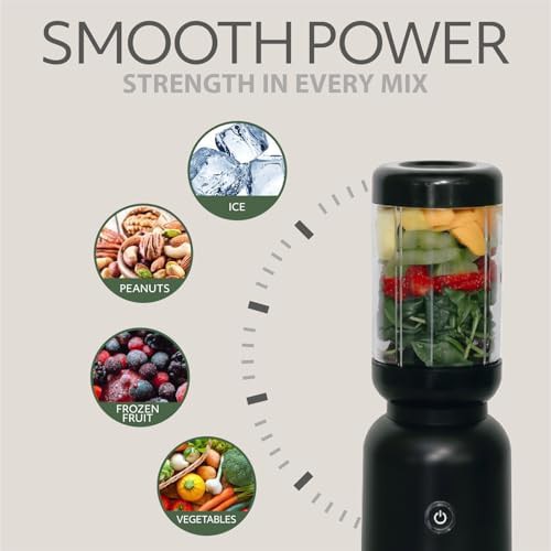 One button personal smoothie maker with lids — photo 3