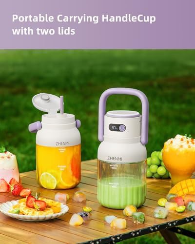 Purple portable blender with sip spout lid — photo 5