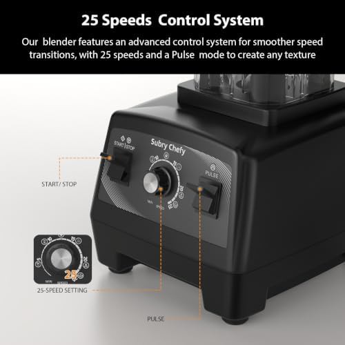 Black professional high speed brushless motor blender — photo 5