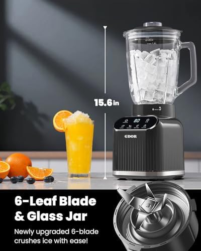 Gray glass jar blender with travel cup — photo 4