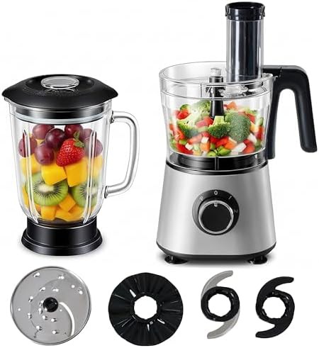 Black glass jar food processor combo