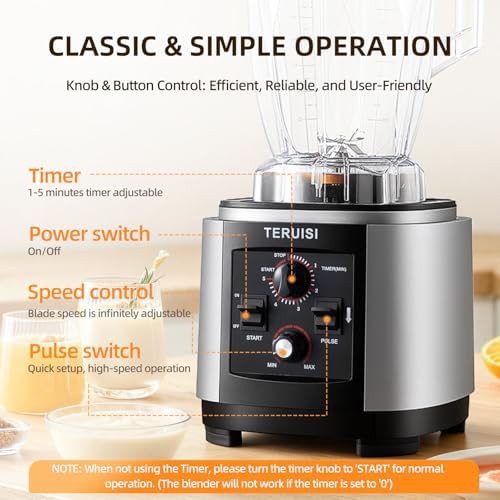 Heavy duty commercial blender with timer function — photo 5