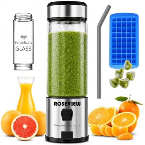 Portable cordless glass mini blender