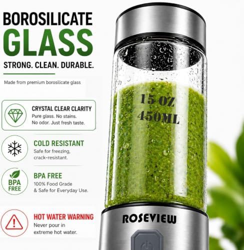Portable cordless glass mini blender — photo 3