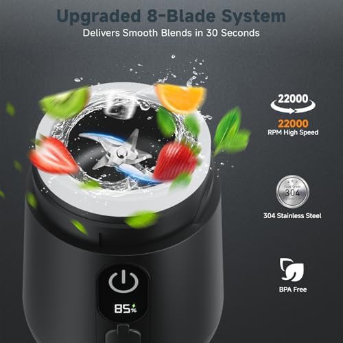 Portable rechargeable blender with digital display — photo 3