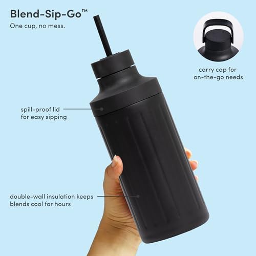 Carbon Black Mini Stainless Steel Blender — photo 4