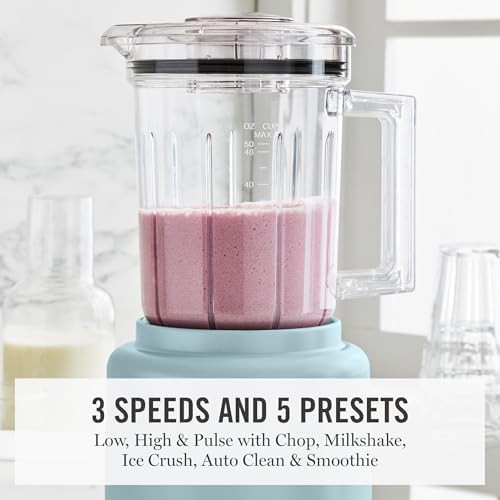 Sky blue blender with pulse function — photo 3