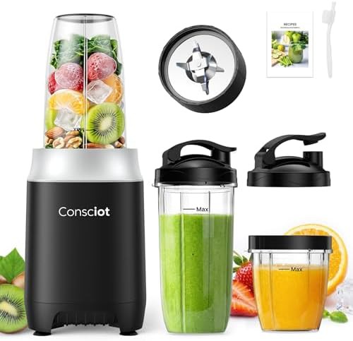 Stainless steel personal and countertop blender combo