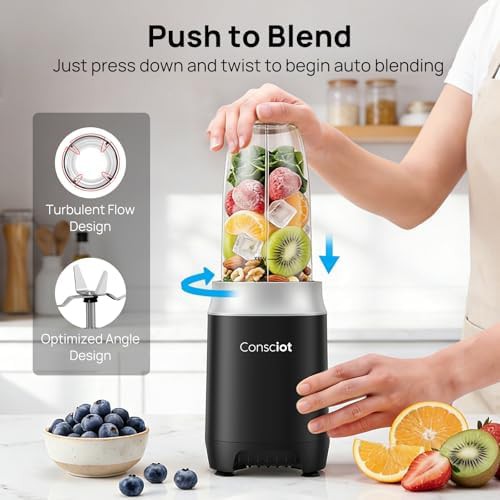 Stainless steel personal and countertop blender combo — photo 3