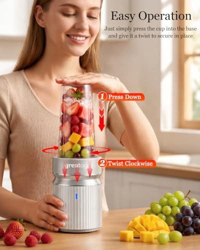 Greatogo 1000W household blender with cups — photo 3