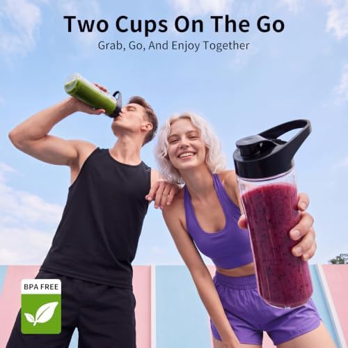 Black personal blender with to go cups — photo 5