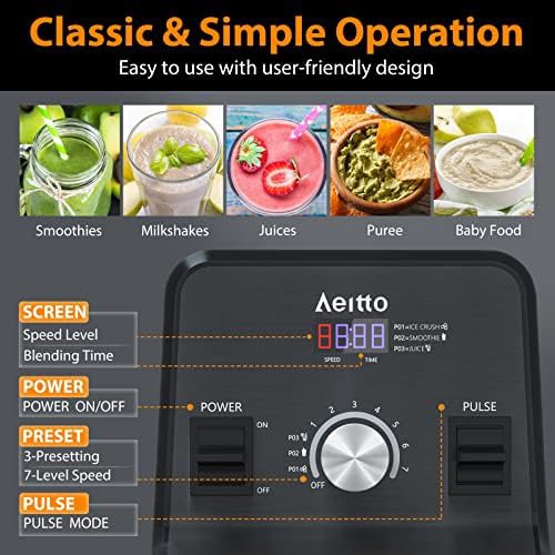 Black large capacity professional smoothie blender — photo 4
