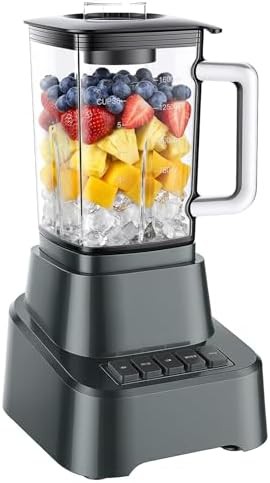 Grey glass pitcher smoothie blender 54 oz