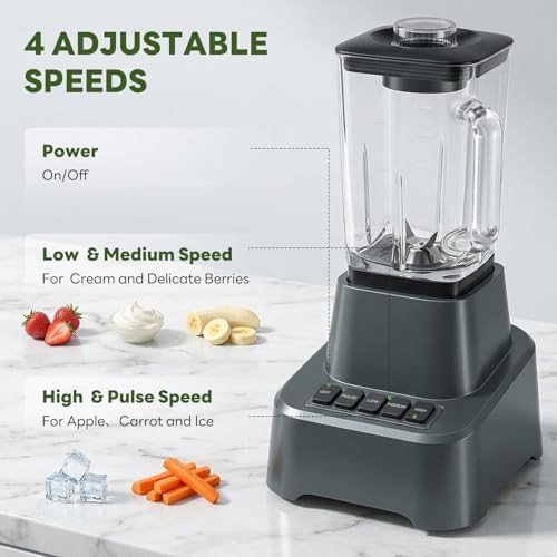 Grey glass pitcher smoothie blender 54 oz — photo 3