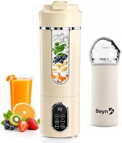 Yellow personal blender for ice and smoothies