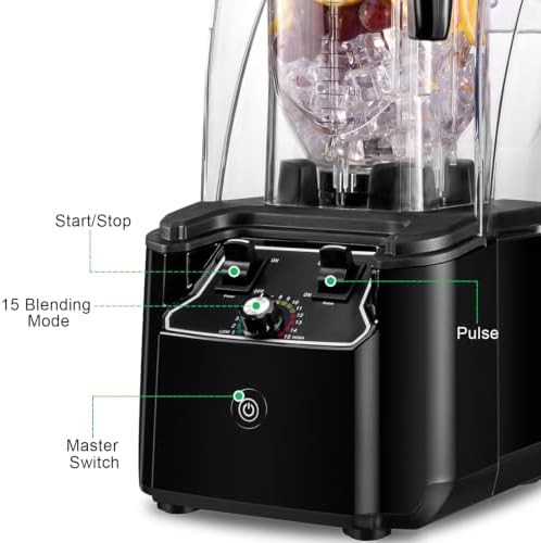 Commercial smoothie blender with 15 speeds — photo 4