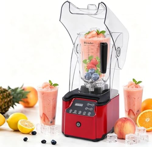 Commercial blender with quiet sound shield