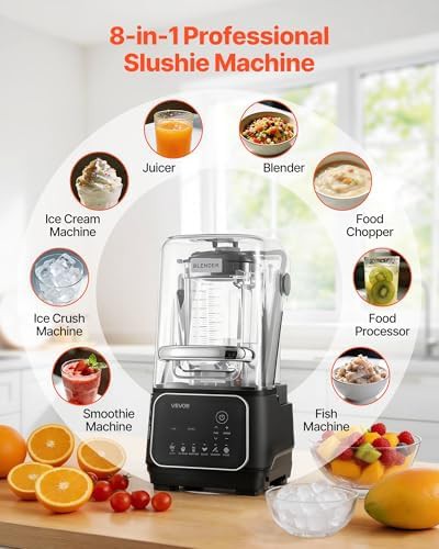 Black professional blender with sound shield — photo 3