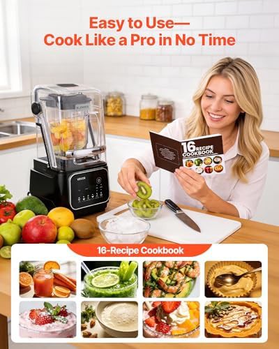 Black professional blender with sound shield — photo 5