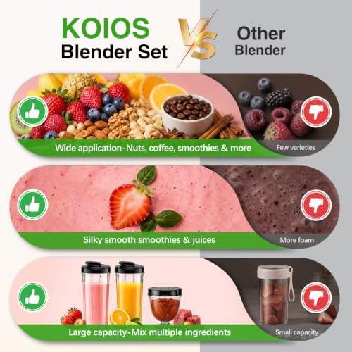 KOIOS smoothie blender in stainless steel — photo 3