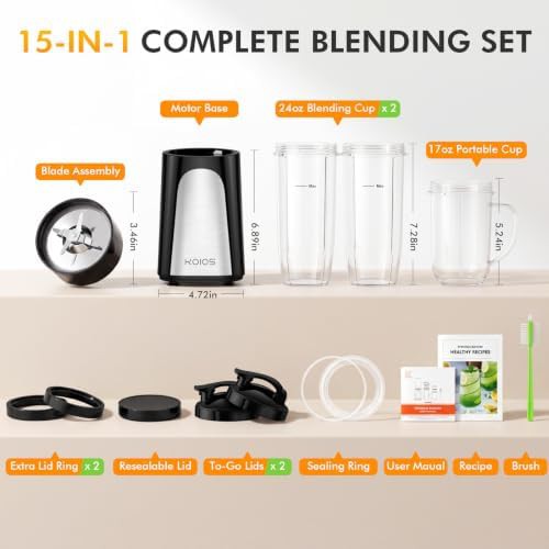 KOIOS 15-in-1 single serve smoothie set — photo 5