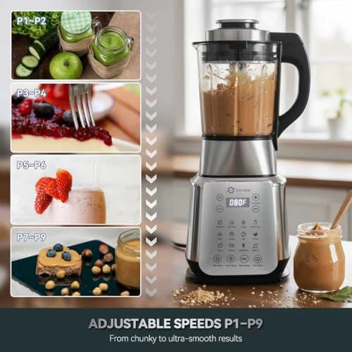 Professional glass heating nut milk blender — photo 5