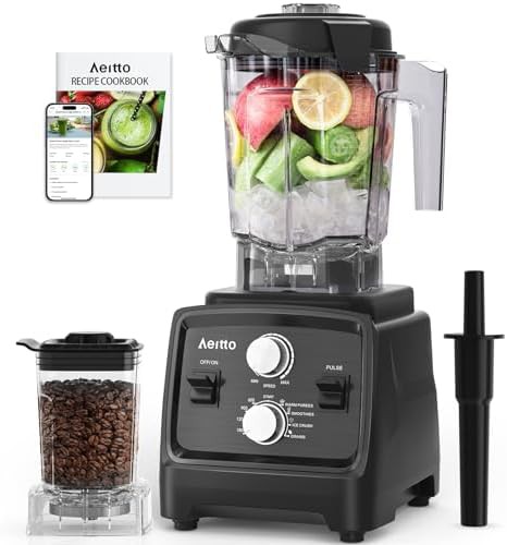 Black professional blender and grinder combo