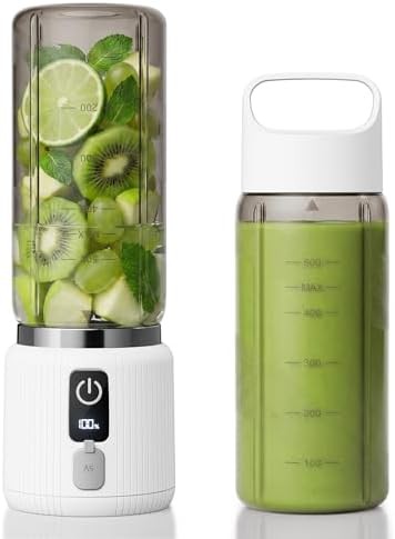 Portable white mixer with stainless blades
