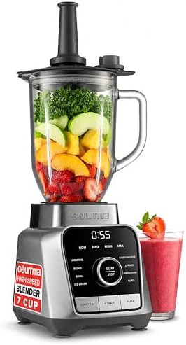 Digital blender with glass pitcher and timer