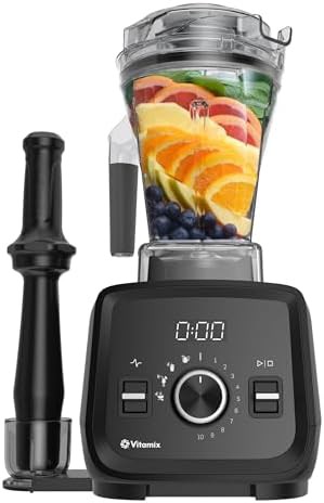 Black professional blender with three programs