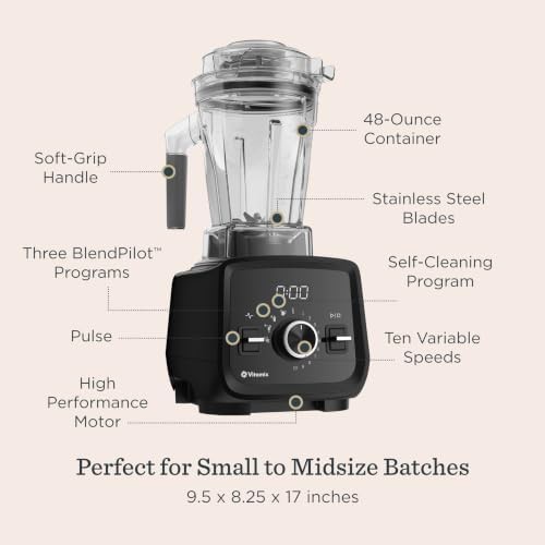 Black professional blender with three programs — photo 5