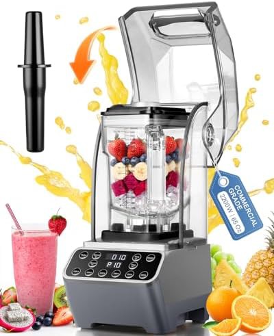 Commercial blender with integrated sound shield