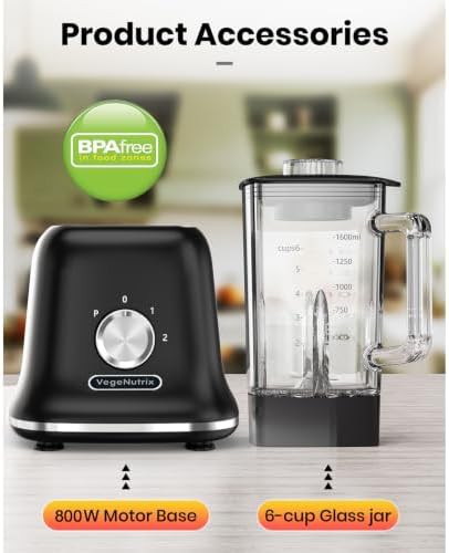 Large glass jar high speed blender — photo 3