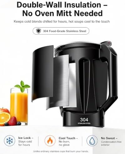 Stainless steel thermal jar professional blender — photo 3